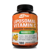 Nutrivein NutriFlair Liposomal Vitamin C 뉴트리플레어 리포소말 비타민C 1400mg 180캡슐, 1개