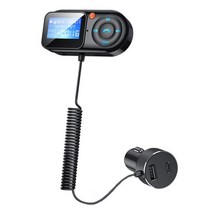 차량용블루투스 블루투스리시버 블루투스 동글 고음질 jajabor fm modulator, 검은색