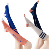 블루에잇 여성 골프 니삭스 양말, 5종 세트