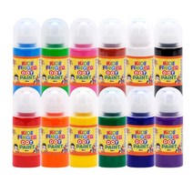 키즈 핑거 도트페인트 60ml 12색 세트 유아물감 물감놀이 어린이물감 목욕물감 홈스쿨링 오감발달 엄마표미술놀이 놀이물감 손도장 발도장 미술놀이 방문미술 그림물감