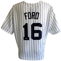 Whitey Ford Signed New York Yankees Majestic Pinstripe Jersey XXL PSA, 1