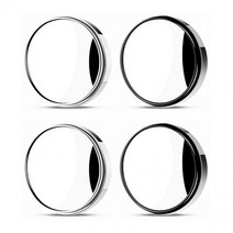 스파크사이드미러 포터 보조미러 사각 지대 거울 광각 자동차 거울 HD 유리 틀 없음 라운드 백미러 조정 가능한 스틱, 은