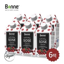 본네 (쿠폰다운/사은품증정)링곤베리 퓨레 주스 500ml 6개입 (씨벅톤애플 3팩 증정), 없음