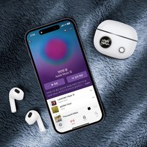 [엑스트라] gni-512 TWS 블루투스 5.3 배터리잔량표기 무선 이어폰, 화이트