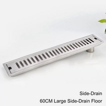 측구수로관 사각 원형 수로관 뚜껑 선형 채널 바닥 배수 게이트 60cm 스테인레스 스틸, p-60cm 측면