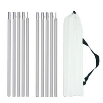 타프 폴대 폴 업라이트 텐트 수리 슬라이딩 슬라이드 가방 파우치 x a 사이드 세트 조정 가능한 알루미늄 천막 폴 보관 가방이있는 방수포 폴 캠핑 쉼터 방수포 캐노피를위한 막대, 1 쌍 1.9m 극