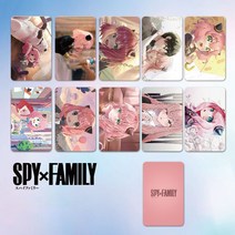 스파이 패밀리 수집카드 아냐 폴라로이드 앨범 고화질 단면 카드 10장 귀여운 캐릭터 애니메이션 굿즈, 색상-12