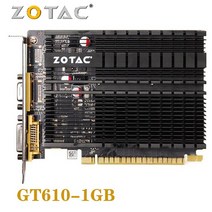 Graphics Cards ZOTAC-비디오 카드 GeForce GT610 1GB 64Bit GDDR3 그래픽 NVIDIA 오리지널 GT 1GD3 DVI V, 한개옵션0