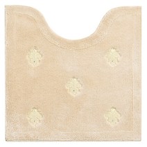 센코 DECORMUSEE 엠블럼 화장실 매트 약 60 × 60cm 베이지 라인 스톤 포함 36682