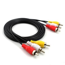 일렉킹 RCA케이블모음 1RCA 2RCA 3RCA 음향 영상 케이블 모음, 05_3RCA-3RCA 1M