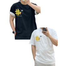 [여성용] 빈트릴 하이바이 해시태그 오버핏 반팔 티셔츠(2Colors)