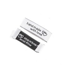 20 개/몫 50x15mm 여러 가지 빛깔의 수제 레이블 프린트 DIY 바느질 공예 액세서리, 02 White