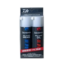 다이와 준세이/순정 릴가드 구리스+오일 세트.고성능 녹방지/윤활 스프레이.릴 베어링/회전부 주유.노즐 분실방지 캡.일본제.민물/바다 갯바위/선상/루어/감성돔/열기/쭈갑이/문어