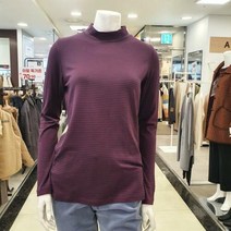 이랜드 [샤트렌(CHATELAINE)]여성 겨울 이너 티셔츠 반넥 줄무늬 가볍고 따뜻한 티셔츠/울산점_울산점