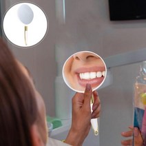 휴대용손거울 거울 메이크업 핸드 핸들 라운드 모델 이발사 포켓 접이식 화장대 홀드 확대 장식 휴대용, White