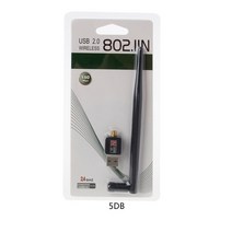 듀얼 밴드 2.4/5.8Ghz 무선 USB 와이파이 어댑터 AC600 150/600Mbps 미니 동글 네트워크 카드 윈도우 맥 PC, 08 150M-5dB Box, 1개