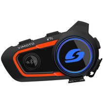 무전기 헤드셋 오토바이블루투스 업무용 자전거 라이더 스피커 하이바 일체형 이어폰 BLUETOOTH, 현물 V9S실버+오렌지 또는 그린 랜덤 장식 케이스 증