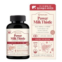 뉴트리랩스 파워 밀크씨슬 60정 밀크시슬 실리마린 간에좋은 약 간기능 영양제, 1개