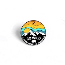 캠핑배낭뱃지 탐험가 뱃지 여행브로치 가방꾸미기