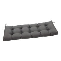 Pillow Perfect 야외 | 실내 캔버스 차콜 터프트 벤치 스윙 쿠션 121.9cm x 45.7cm USA 미국, 18