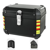 48L 오토바이 탑박스 알루미늄 배달통 배달상자, 48L 블랙 + 안감