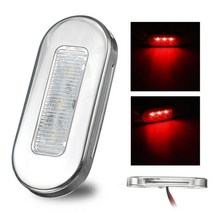 2PCS 해양 보트 Transom LED 스턴 라이트 콜드 화이트 LED 테일 램프 요트 액세서리 LED 조명, [02] Red
