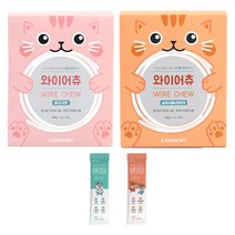 [캣즐1p증정] 캣츠모리 와이어츄 고양이껌 15g x 7p, 1개, 실꼬리돔연어7p+캣즐1p