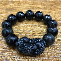 영진상사 흑요석 피휴 오닉스 원석 팔찌 행운팔찌 소원성취 애정 우정 선물 비취 핸드메이드 재물 비휴 피슈 재물운 용왕아홉번째아들 팔찌SL003