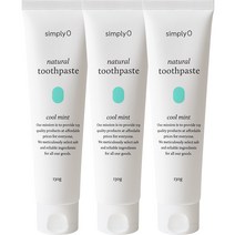 심플리오 내추럴 치약 쿨민트 130g 개운한 천연성분 유기농치약, 3개