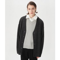 커스텀어클락 헤비 울 오버핏 가디건 챠콜 COOSCD010차콜 HEAVY 차콜