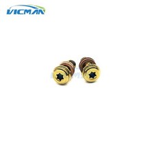 유압실린더 오토바이 cnc 밴조 볼트 나사 스테인레스 m10 x 1.25 브레이크 마스터 나사 브레이크 호스 캘리퍼 볼트 클러치 나사, 금, m10x1.25