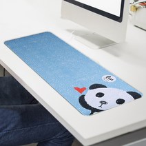 와이드 롱마우스패드(판다)(블루) 논슬립마우스패드, 상세 참조