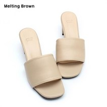 [멜팅브라운] 여성 양가죽 미들힐 슬리퍼 뮬 5color