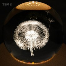 옆동네몰 회전하는 수정구슬 오르골 무드등, 민들레