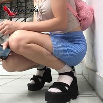 LapoLaka-여성용 웨지 힐 샌들 2023 년 초봄 여름 핫 패션 심플 하이힐 캐주얼 발목 스트랩 여성 샌들