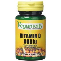 유기농비타민d 액상 임산부 어린이비타민d Veganicity 비타민 D 800 90정, 단일수량, 단일개당 용량/중량/정