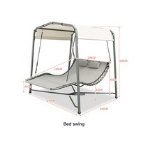 야외 걸이식 해먹 용 스윙 의자 마당 정원 알루미늄 합금 앉고 누울 수 있음 락킹 베드 방수 자외선, 01 swing bed
