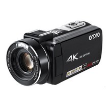 유튜버촬영장비 Blogger 라이브 촬영을 위한 비디오 카메라 4K 캠코더 Ordro AC7 10X 광학 줌 YouTube 블로깅 카메라 Filmadora, 01 Black