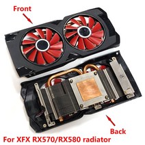XFX RX 580 2304 584 588 570 그래픽 비디오 카드 쿨러 백플레인, rx570 라디에이터 1pcs, 02 RX570 radiator 1Pcs, 1개