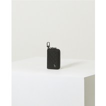 21FW [populet]블랙 로고패턴 소가죽 키홀더 WUHO1F302BK