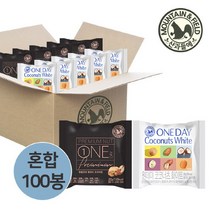 산과들에 [산과들에] 각 50봉 하루견과 원데이프리미엄+코코너츠화이트 (총 100봉), 원데이프리미엄50낱봉+원데이코코너츠화이트50낱봉