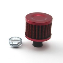 12mm 에어 필터 오토바이 터보 하이 플로우 레이싱 콜드 인테이크 필터 버섯 헤드 자동차 유니버설, red