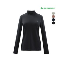 여성 솔리드 반폴라 티셔츠_GF22KL51W, 95, 라이트핑크