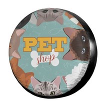 트레일러 카라반 커버 발 인쇄 스페어 타이어 커버 방수 방진 uv 썬 휠 타이어 커버 지프 트레일러 16 인치에 적합, 주황색, 17인치