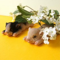 앙증맞은 실물같은 아기돼지 냉장고자석 예쁜마그넷 단체선물 자석칠판 아이들작품 메모홀더 예쁜자석 굿즈, 블랙돼지