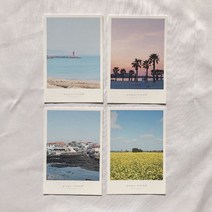 allution_올루션몰_메리필름 제주도 폴라로이드 여행 엽서 set (4장) 기념카드 편지지 엽서 카드엽서 감사카드_올루션몰_allution, 옵션없는_단일상품, 옵션없는_단일상품