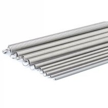 와이어로프 304 스테인레스 스틸 와이어 직경 0.3mm-1.2mm 길이 300mm 이중 후크 긴 확장 장력 스프링 2 개, [09] 0.6x8x300  2pcs