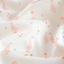 오가닉 면 30수 평직-봉봉 오리 캐릭터원단
