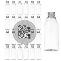 [50개묶음판매] 알루미늄캡 120ml 150ml 200ml 250ml 300ml 500ml 어메니티 공병, 200ml(F) 투명용기, 실버캡, 50개