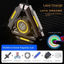 피젯 스피너 fidget spinner 피젯토이 큐브 스마트 피젯 스피너 금속 합금 자이로 발광 손 스트레스 해소, 06 Multifunction-Orange